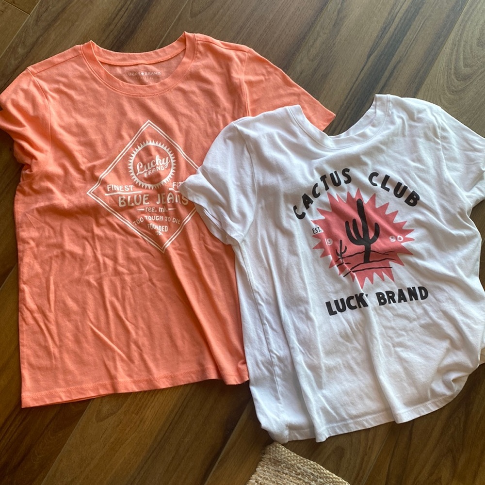 NWOT Lucky Brand (2) t-shirts size Large